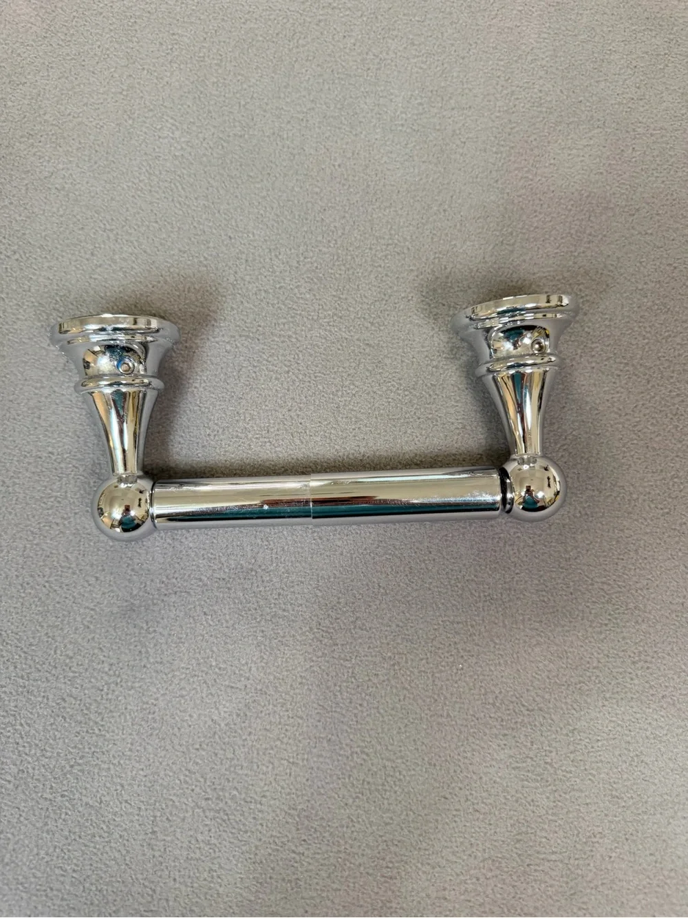 Polished Silver/Chrome Wall-Mount Toilet Paper Holder - Classic Bath Fixture